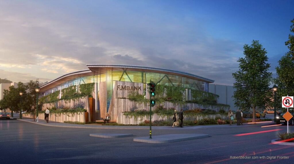 F and M Bank Walnut Creek dusk rendering
