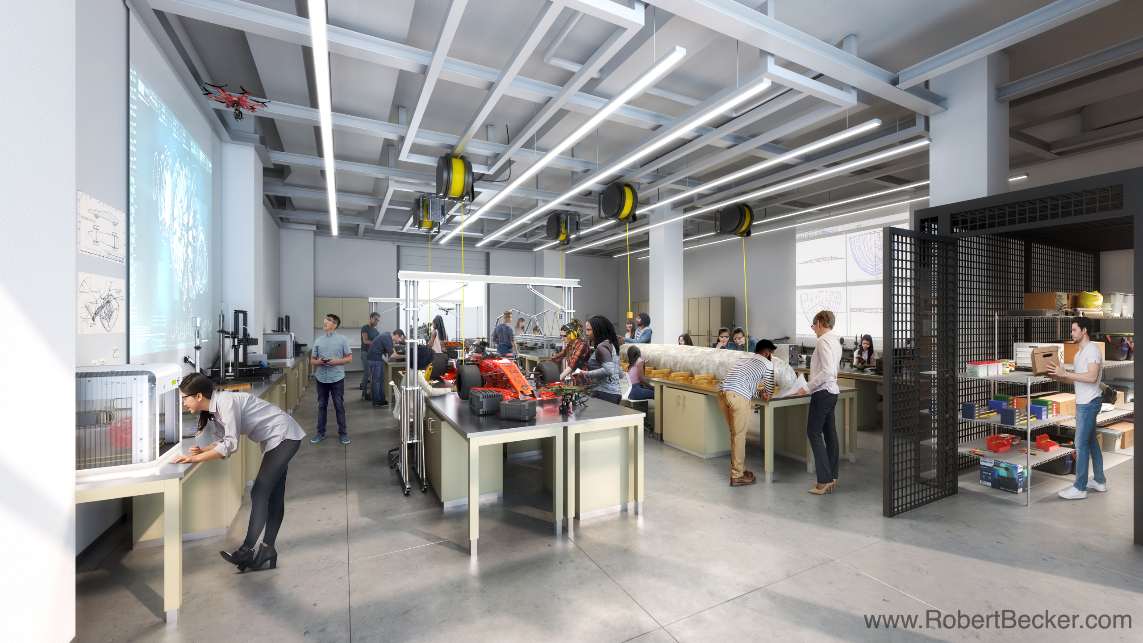 SFSU Science Engineering Innovation Center lab rendering