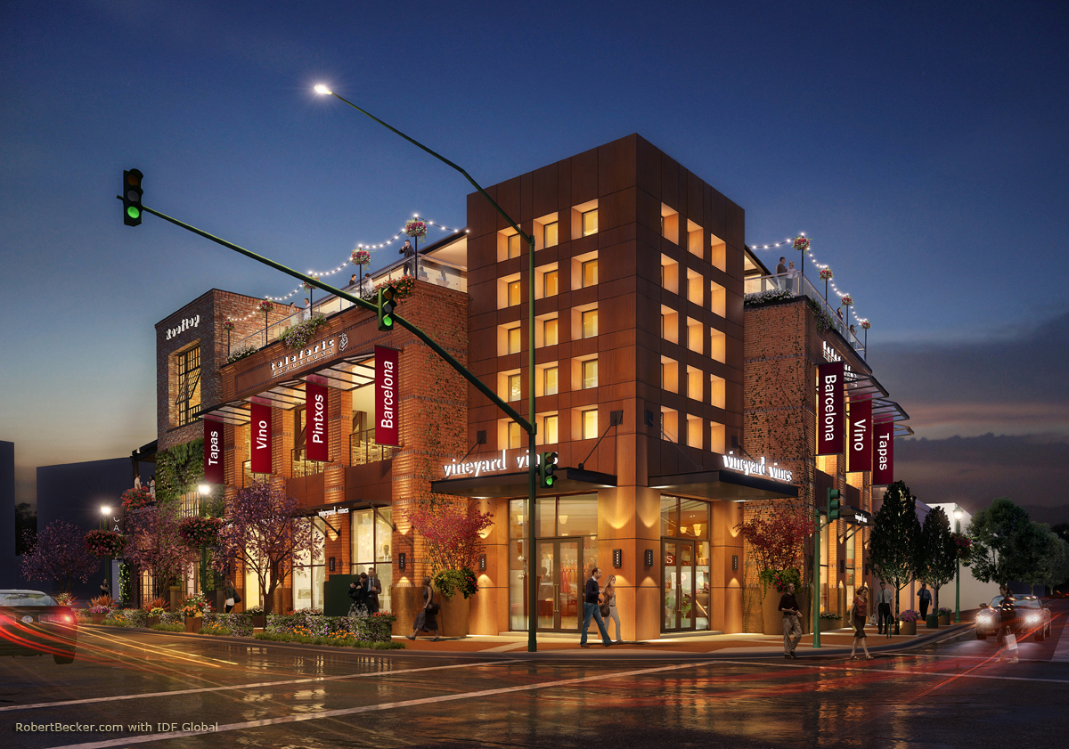 1500 Mt Diablo Walnut Creek retail rendering
