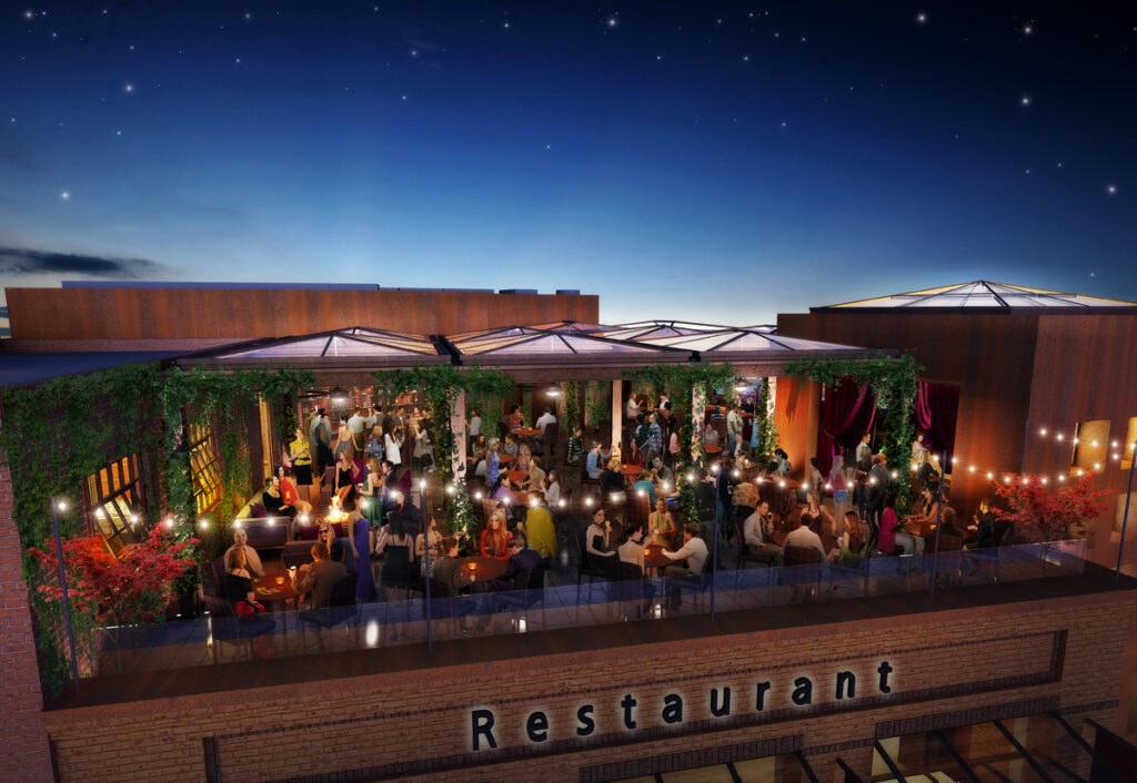 1500 rooftop bar rendering view 3