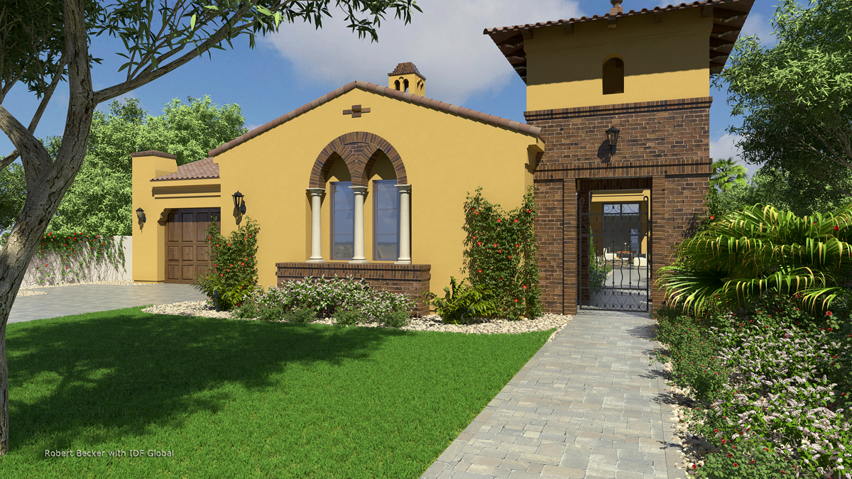 Andalusia residence rendering view A