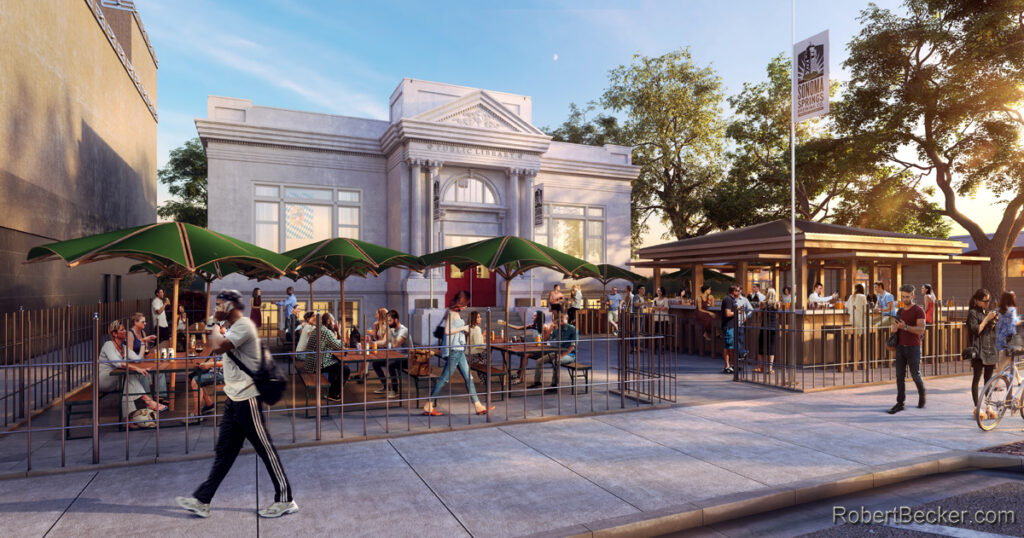 300 Main restaurant rendering