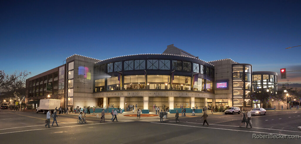 Civic building rendering view 2
