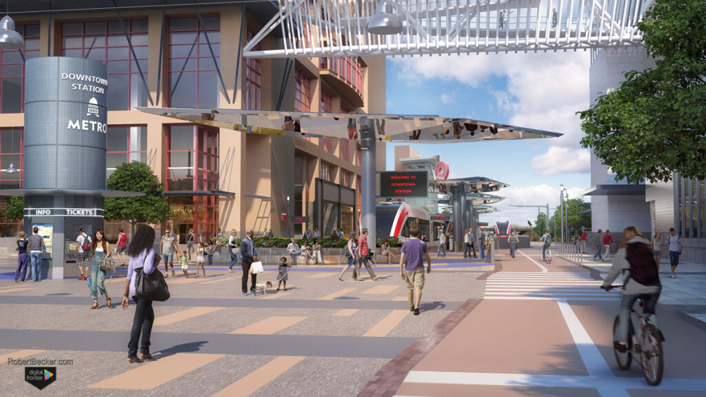CMTA Downtown Station rendering view 1