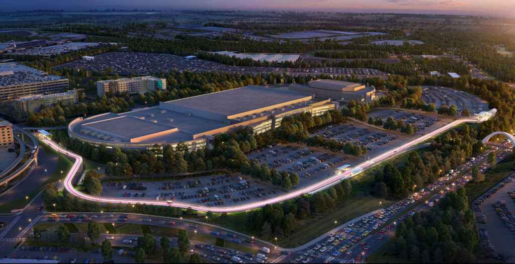Glydways Atlanta autonomous transit aerial rendering