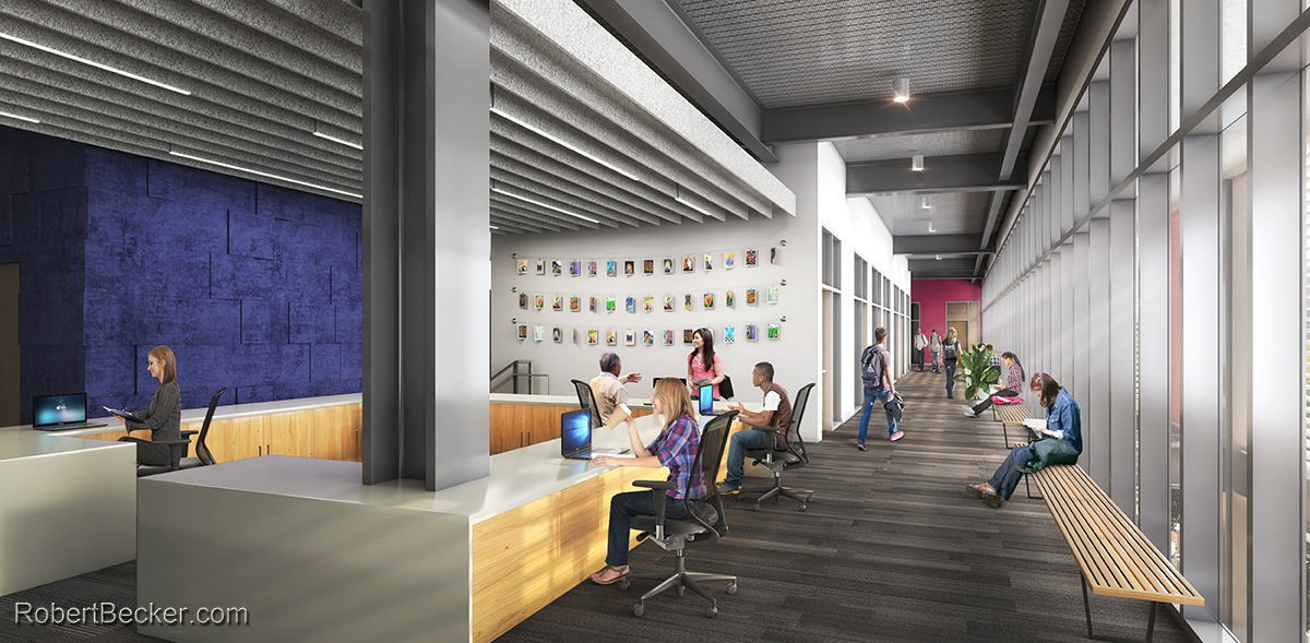 Los Altos High School V5 rendering