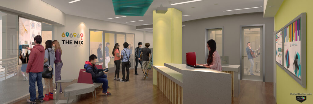 Teen Center civic rendering view 2