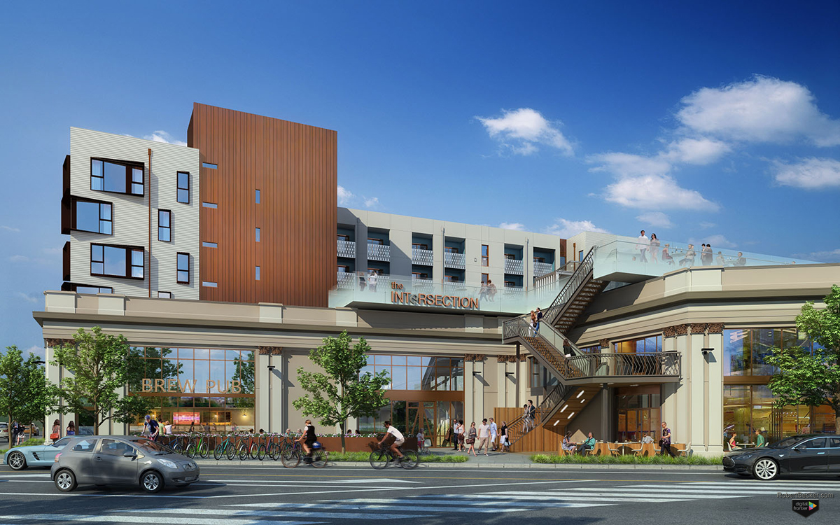 The Intersection Emeryville retail rendering