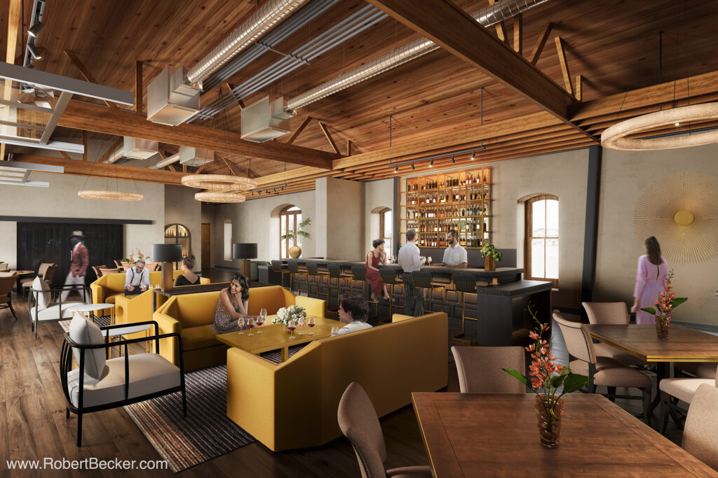 Food and beverage venue rendering view 6