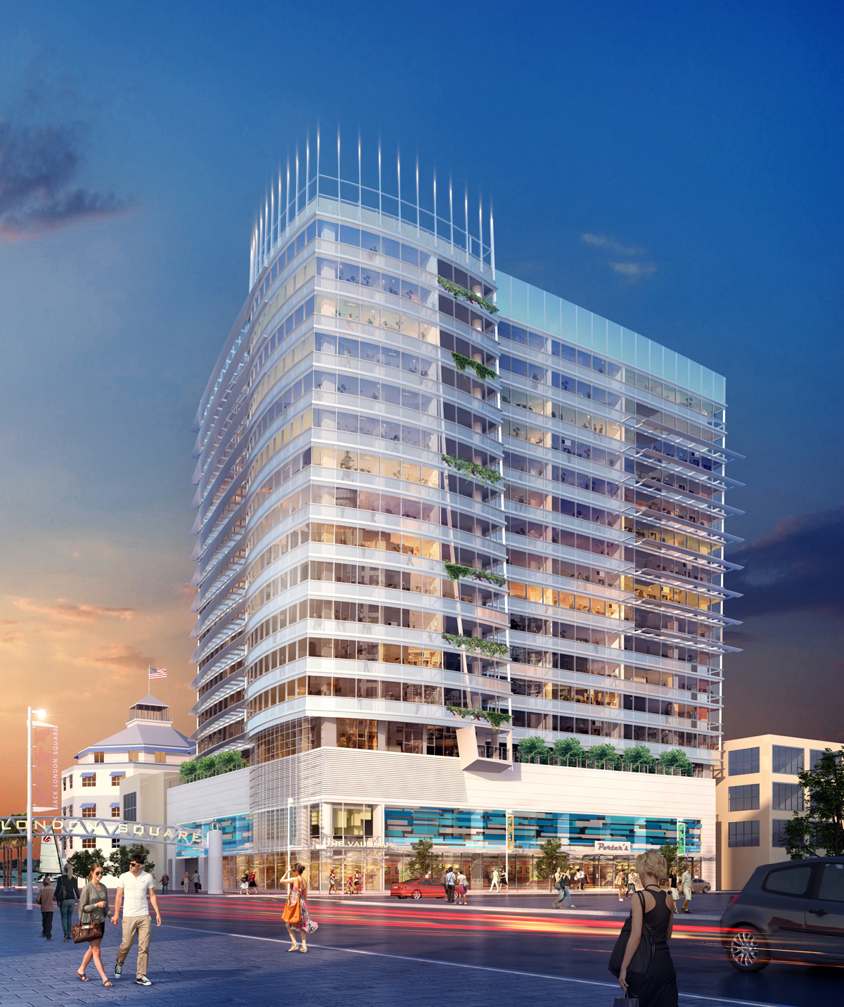 Jack London Square Oakland mixed use rendering view 1
