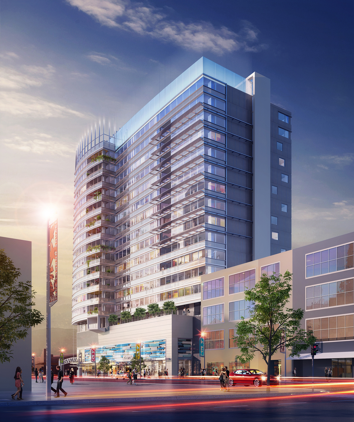 Jack London Square Oakland mixed use rendering view 2