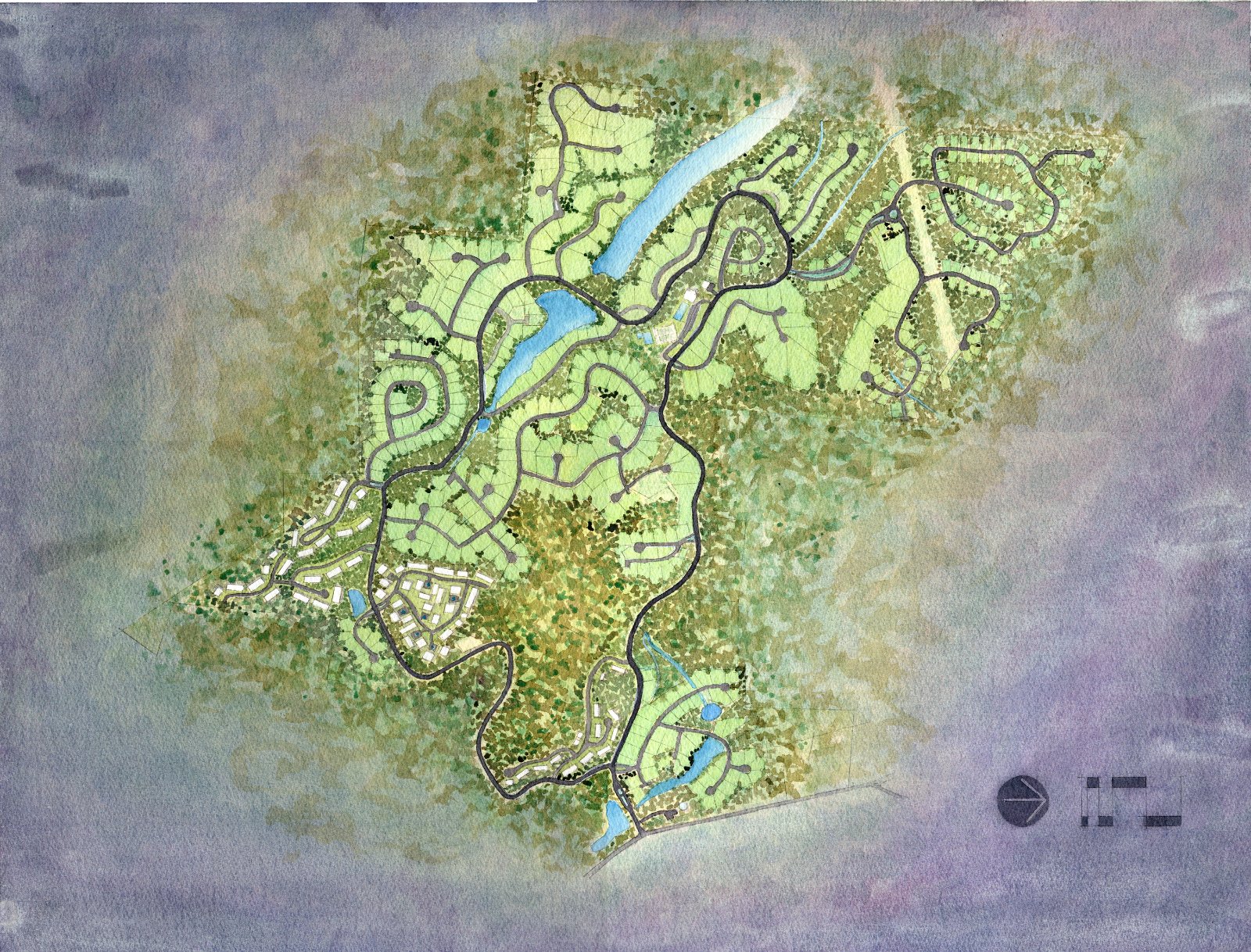 Fuel Carriage watercolor site plan