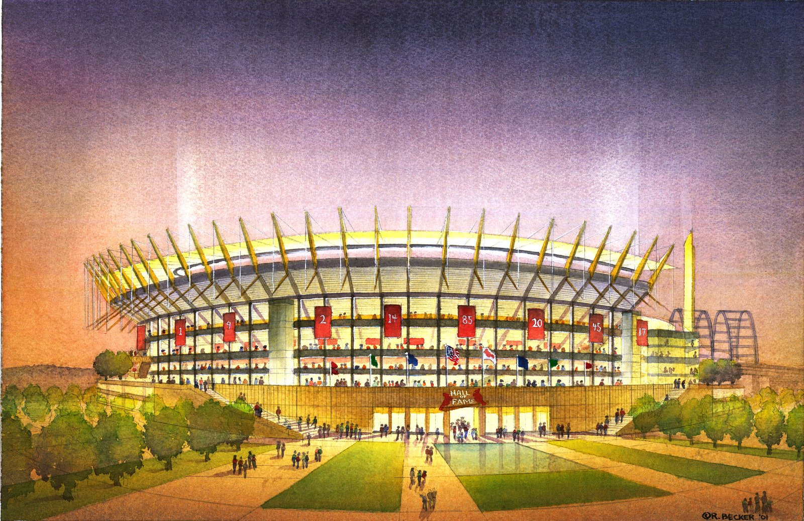 Crossings sports facility perspective watercolor