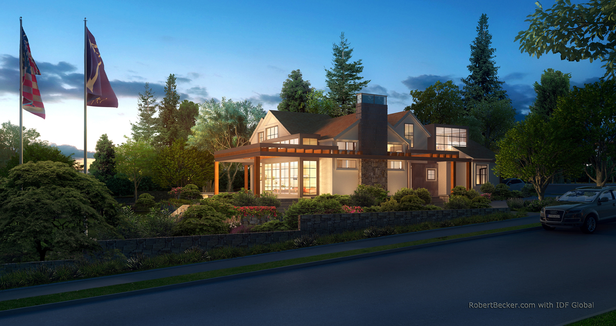 Sage residence dusk rendering