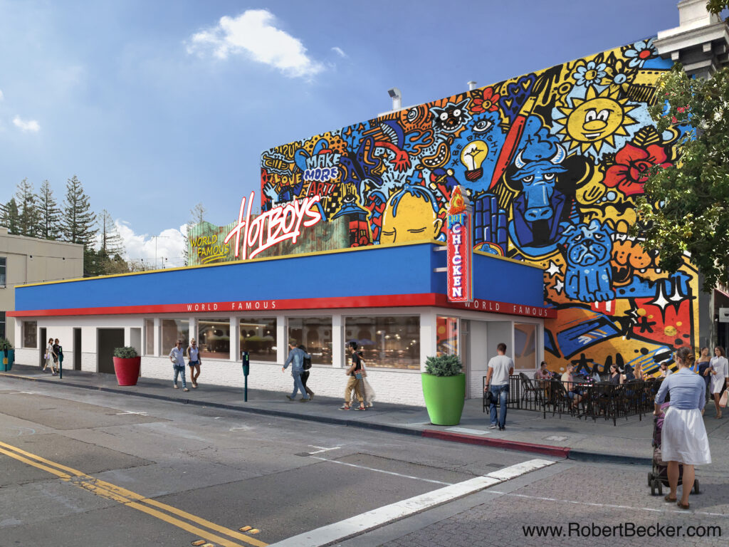 Food and beverage venue rendering view 1
