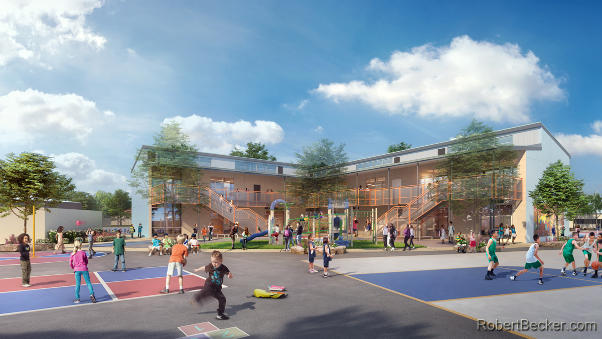 Elementary school rendering