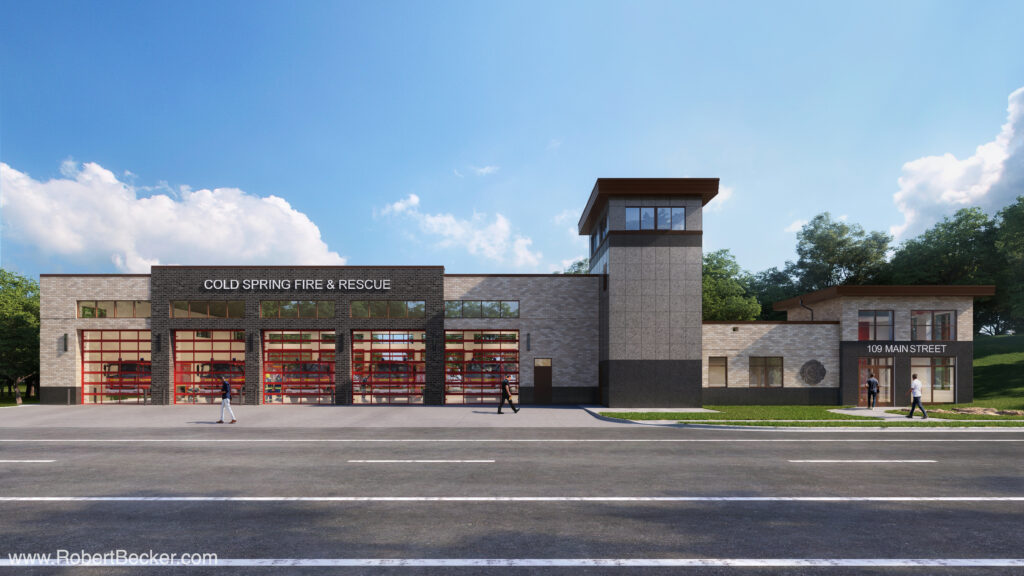 Civic building rendering view 6