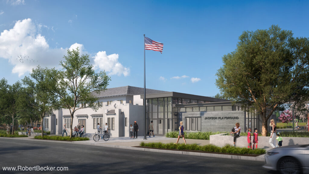 Civic building rendering view 3