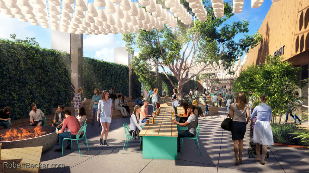 Food and beverage venue rendering view 2