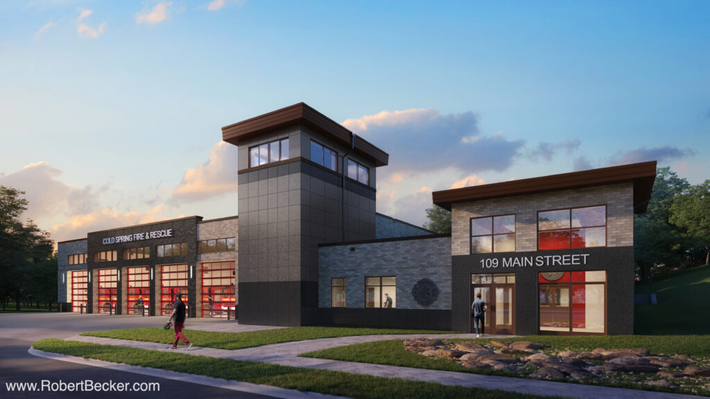 Civic building rendering view 5