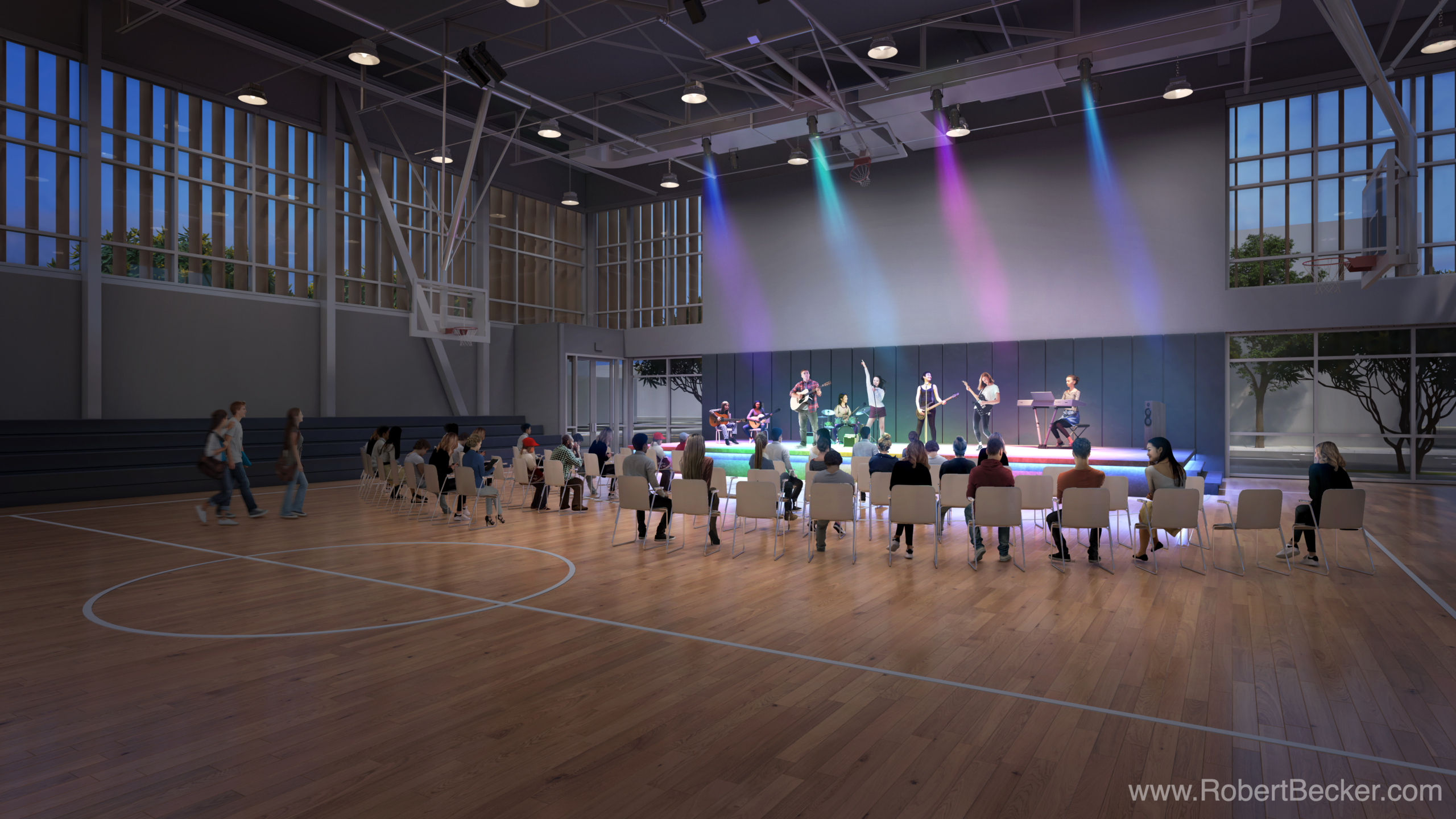 Middle school rendering