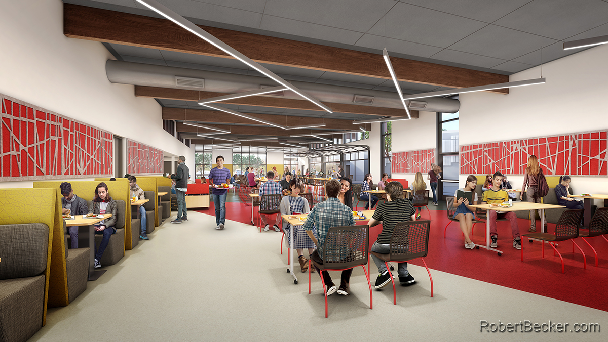 High school architectural rendering