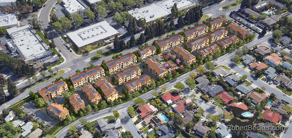Aerial architectural rendering