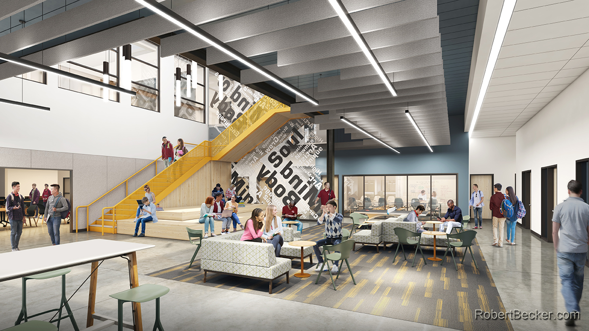 High school rendering
