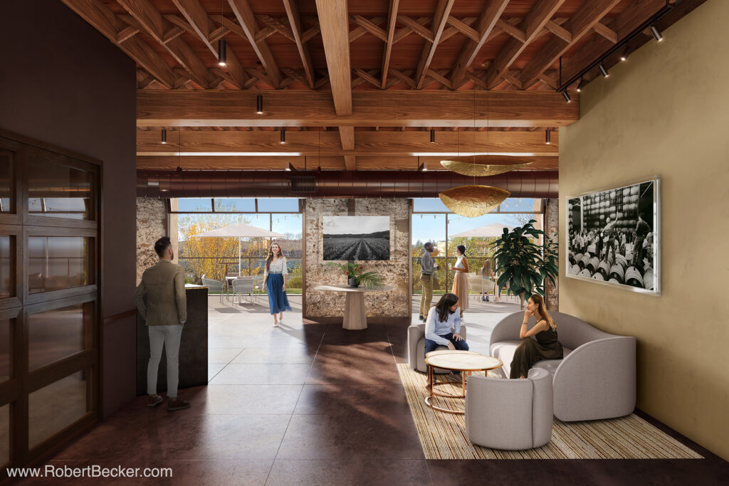 Food and beverage venue rendering view 5